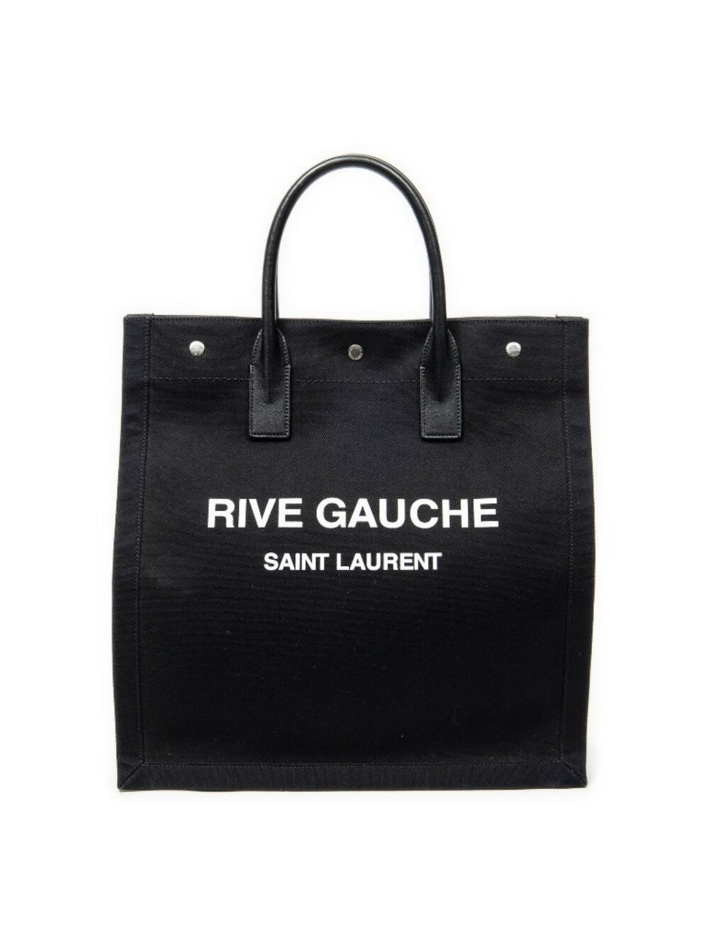 Saint Laurent Vertical Rive Gauche Tote Black Canvas